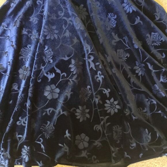 Alyce Paris Women's Royal Blue Velvet Cocktail Prom Dress - Picture 3 of 10